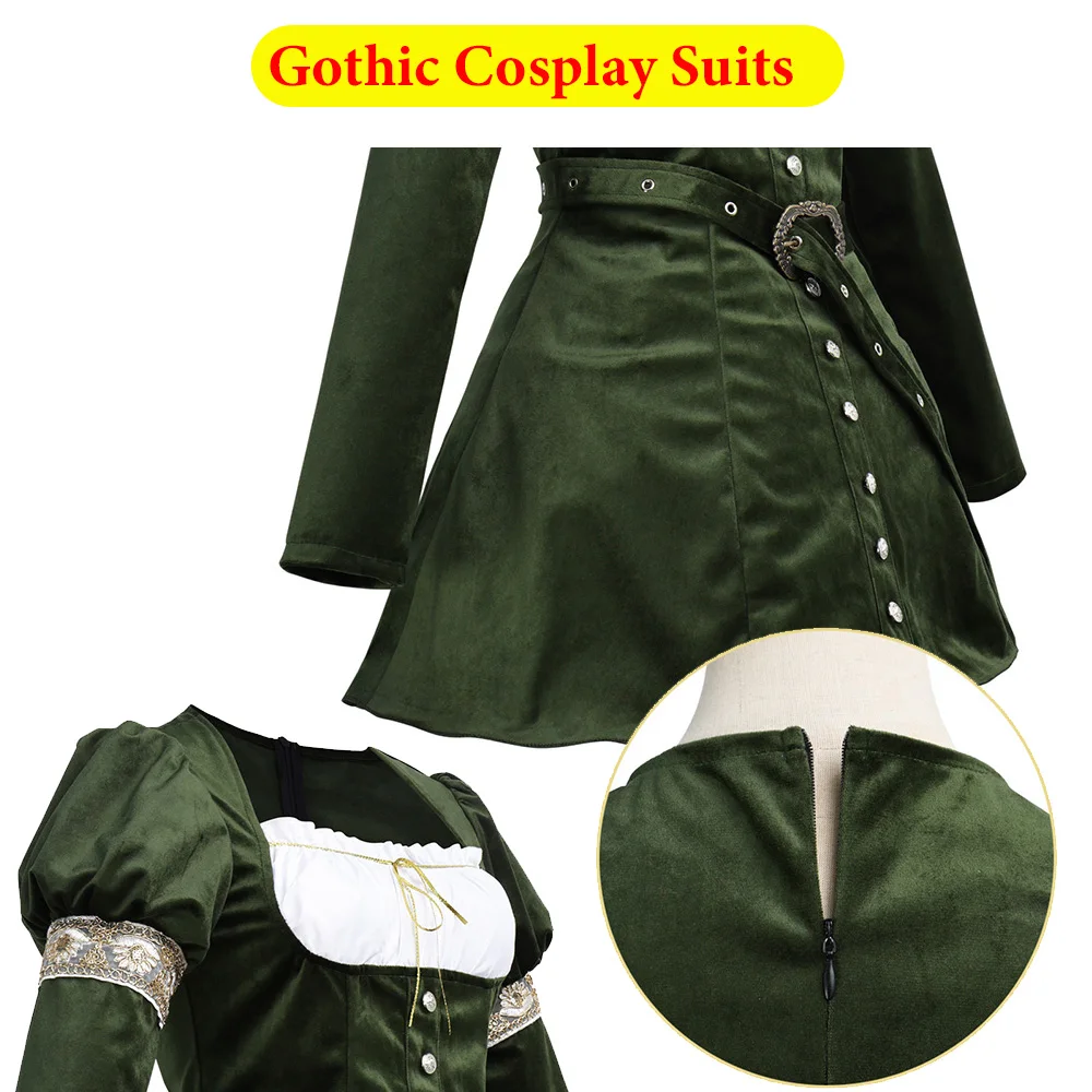Disguise Gothic Cosplay Dress Medival Retro Stage Performance Costume Outfits for Adult Women Halloween Carnival Dress Up Suit
Disguise Gothic Cosplay Dress Medival Retro Stage Performance Costume Outfits for Adult Women Halloween Carnival Dress Up Suit