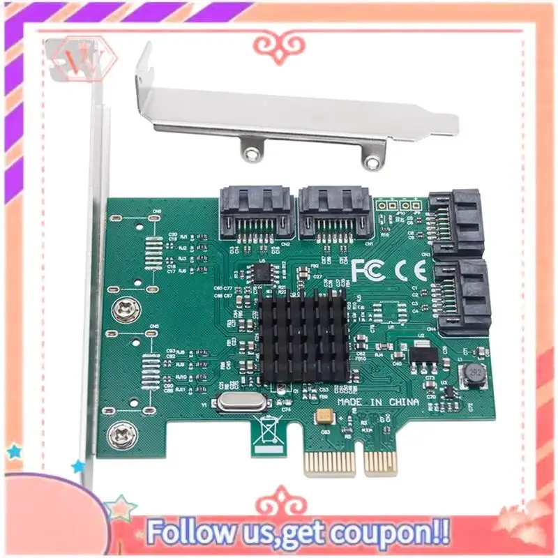 Upgraded SATA PCIE Expansion Card Adapter PCI Express X1 To 4 Port SATA3.0 Controller 88SE9215 Chip PCI E PCI-E SATA 3 Multiplie
Upgraded SATA PCIE Expansion Card Adapter PCI Express X1 To 4 Port SATA3.0 Controller 88SE9215 Chip PCI E PCI-E SATA 3 Multiplie