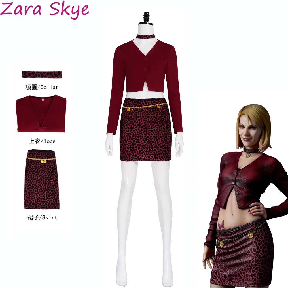 Silent Hill Game Nurse Maria cosplay fantasy costume red sexy leopard print dress costume Halloween party women's clothing Anime
Silent Hill Game Nurse Maria cosplay fantasy costume red sexy leopard print dress costume Halloween party women's clothing Anime
