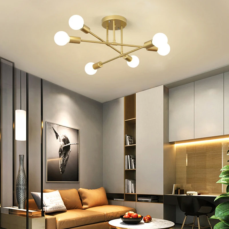 Retro Industrial Wrought Iron Material Home Luminaire Modern Living Room Light E27 Decoration Light 6Heads LED Ceiling Lamp
Retro Industrial Wrought Iron Material Home Luminaire Modern Living Room Light E27 Decoration Light 6Heads LED Ceiling Lamp