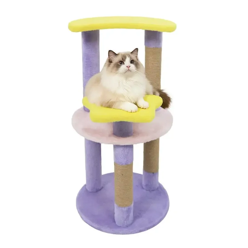 29 Inches Cute Modern Cat Tree with Star and Moon Shaped Platforms-Purple
29 Inches Cute Modern Cat Tree with Star and Moon Shaped Platforms-Purple