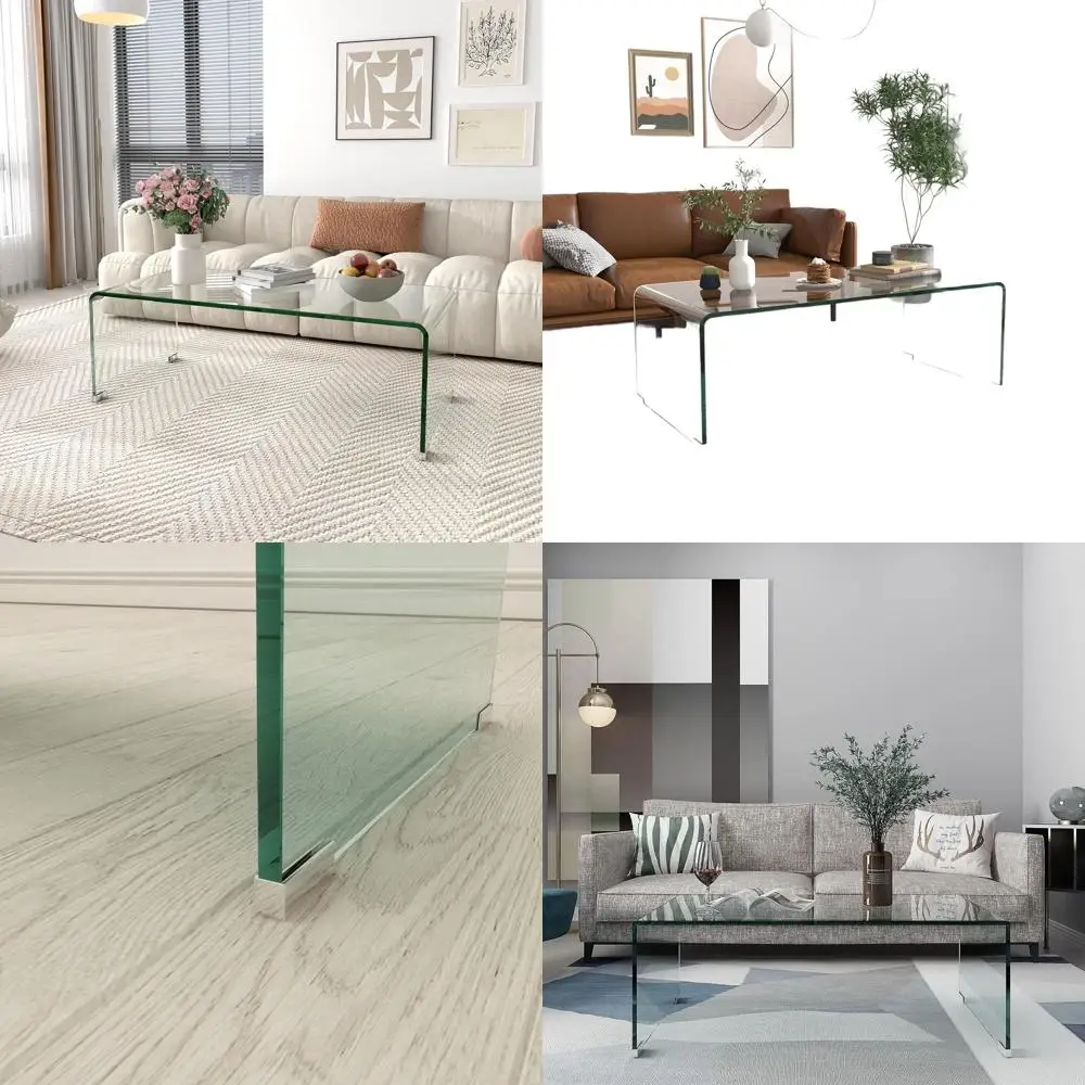 Modern Tempered Glass Coffee Table, Easy Clean, Rounded Edges, Durable Design, 39.3L x 19.6W x 13.78H
Modern Tempered Glass Coffee Table, Easy Clean, Rounded Edges, Durable Design, 39.3L x 19.6W x 13.78H