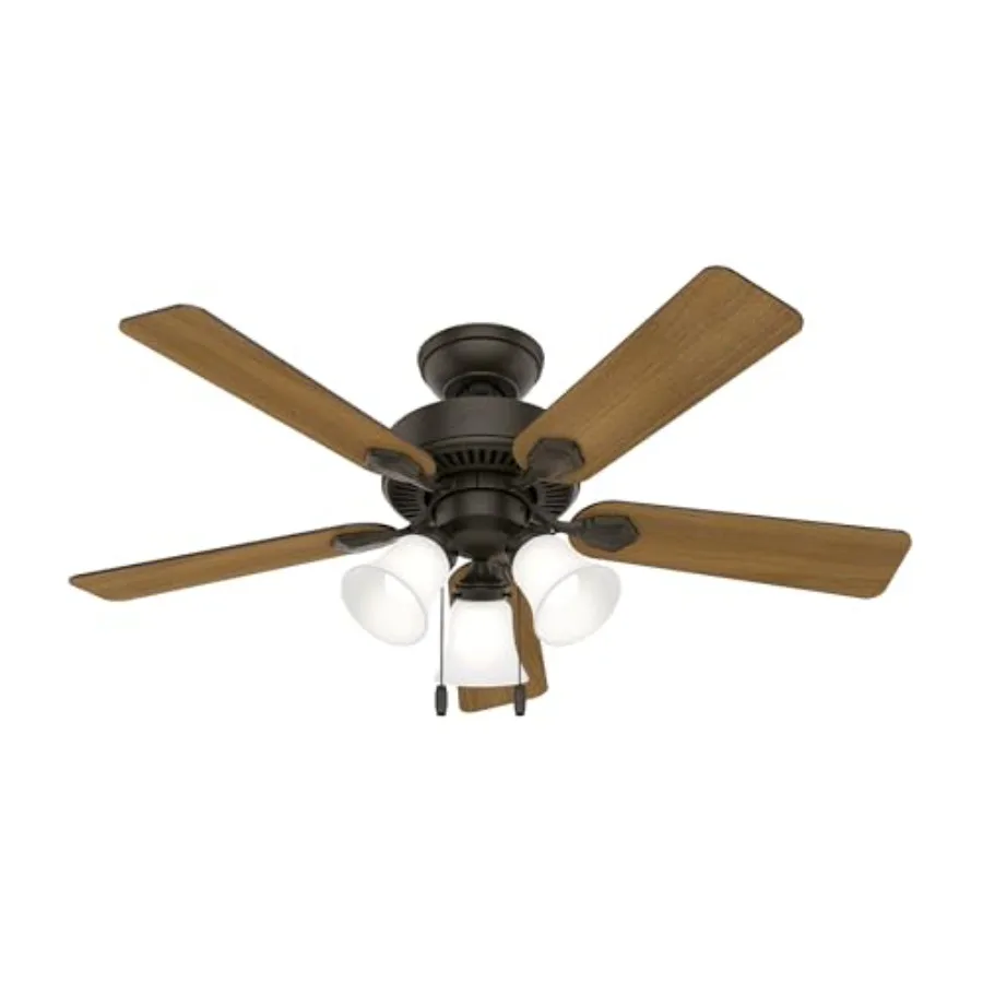 44 inch Indoor Ceiling Fan with LED Lights - Bronze Ceiling Fan with Pull Chain for Bedroom Living Room or Kitchen Standard Mou
44 inch Indoor Ceiling Fan with LED Lights - Bronze Ceiling Fan with Pull Chain for Bedroom Living Room or Kitchen Standard Mou
