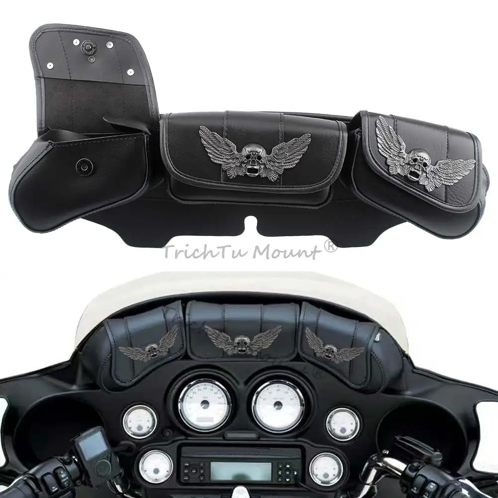 Сумка на ветровое стекло мотоцикла (3 отделения) для Harley Touring Electra Street Glide FLHTK 96+
Сумка на ветровое стекло мотоцикла (3 отделения) для Harley Touring Electra Street Glide FLHTK 96+