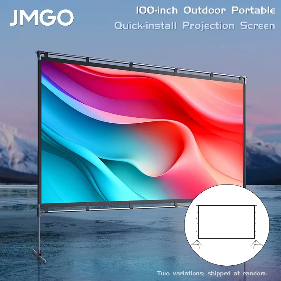 JMGO 100 inch Projector Screen, Portable Quick-Setup Screen for Home and Outdoor Use, Anti-glare Stand, Foldable, Supports 4K
JMGO 100 inch Projector Screen, Portable Quick-Setup Screen for Home and Outdoor Use, Anti-glare Stand, Foldable, Supports 4K