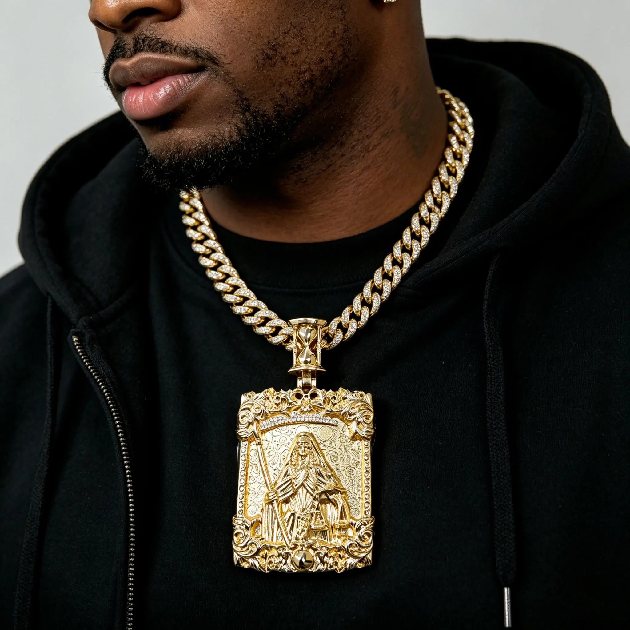 The Virgin Mary pendant, skull hourglass pendant necklace, hip-hop fashion jewelry commemorative gift, the best gift for good fr
The Virgin Mary pendant, skull hourglass pendant necklace, hip-hop fashion jewelry commemorative gift, the best gift for good fr