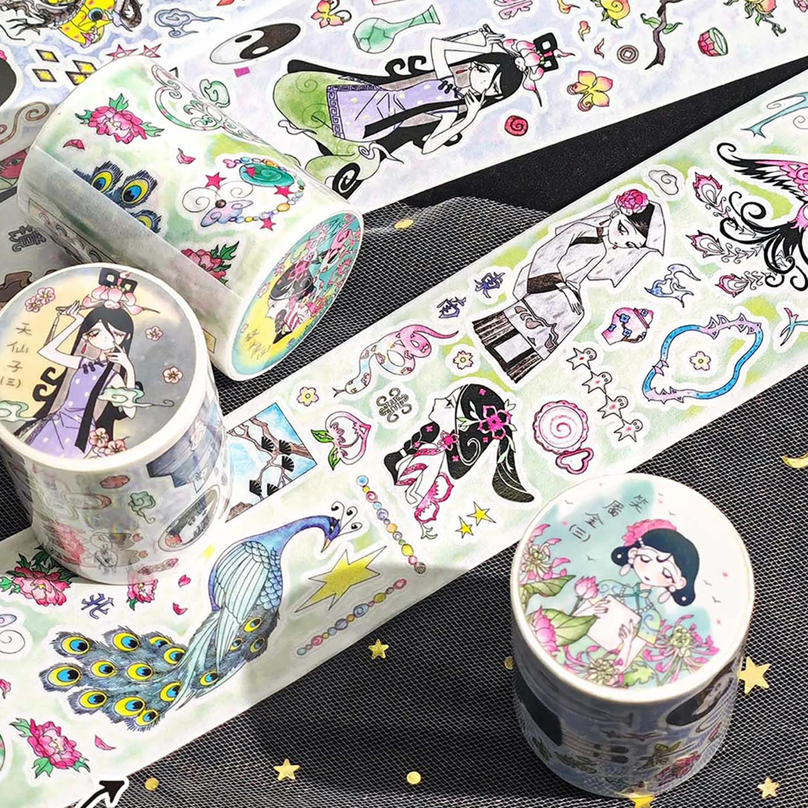 Floating Life Anecdotes Washi Paper Tape Cute Girl Glitter Sand Tape New Chinese Style Vintage Decorative Journal Stickers Roll
Floating Life Anecdotes Washi Paper Tape Cute Girl Glitter Sand Tape New Chinese Style Vintage Decorative Journal Stickers Roll