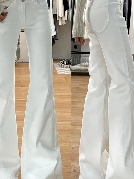 White High Waist Flared Jeans Women's plus Size Slimming Loose Versatile Not Legging Straight Leg Bell Bottoms Casual Style
White High Waist Flared Jeans Women's plus Size Slimming Loose Versatile Not Legging Straight Leg Bell Bottoms Casual Style