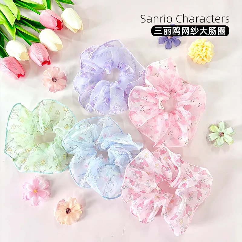 2024 Sanrio Cute Mesh Large Scrunchie Kawaii Anime Hello Kitty Kuromi Cute Hair Accessories Cinnamoroll Headband Girl Heart Gift
2024 Sanrio Cute Mesh Large Scrunchie Kawaii Anime Hello Kitty Kuromi Cute Hair Accessories Cinnamoroll Headband Girl Heart Gift
