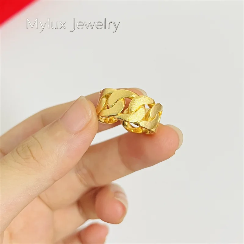 Mylux Jewelry 9999 24K Real Gold Men's Cuban Ring Matte Chain Open Ring Fashion Trendy Jewelry
Mylux Jewelry 9999 24K Real Gold Men's Cuban Ring Matte Chain Open Ring Fashion Trendy Jewelry