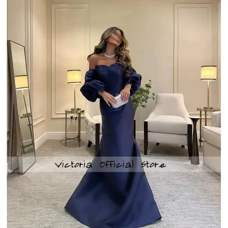Customized Blue Mermaid Prom Dress Women's Off Shoulder Simple Party Evening Dresses Floor Length Special Occasion Gowns
Customized Blue Mermaid Prom Dress Women's Off Shoulder Simple Party Evening Dresses Floor Length Special Occasion Gowns