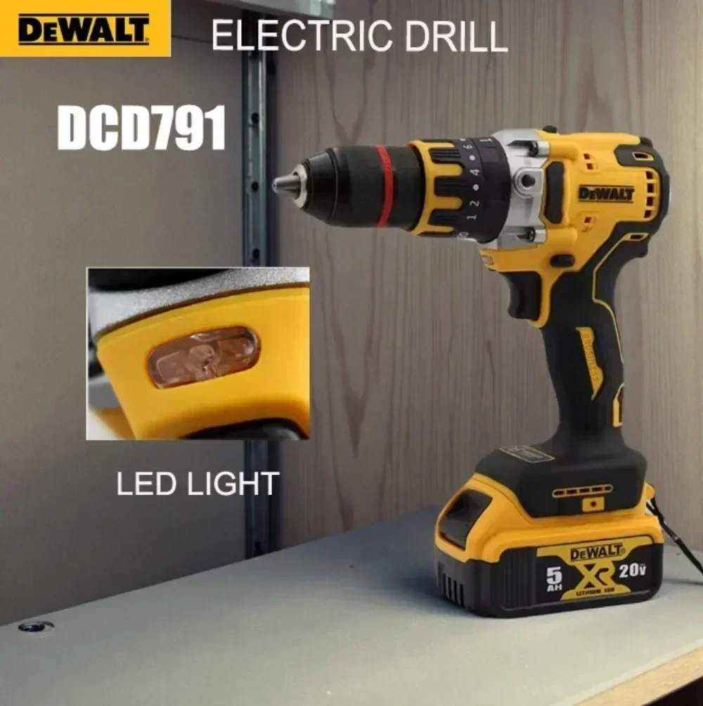 DCD791 brushless driver cordless drill rechargeable multifunctional portable power tool, Dewalt 20V rechargeable battery
DCD791 brushless driver cordless drill rechargeable multifunctional portable power tool, Dewalt 20V rechargeable battery