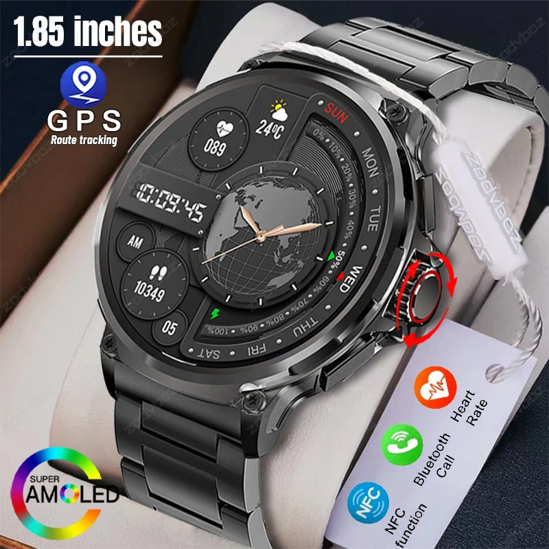 Смарт-часы мужские с AMOLED-экраном 2024 дюйма, 1,85 мАч, Bluetooth, пульсометром и GPS-трекером
Смарт-часы мужские с AMOLED-экраном 2024 дюйма, 1,85 мАч, Bluetooth, пульсометром и GPS-трекером