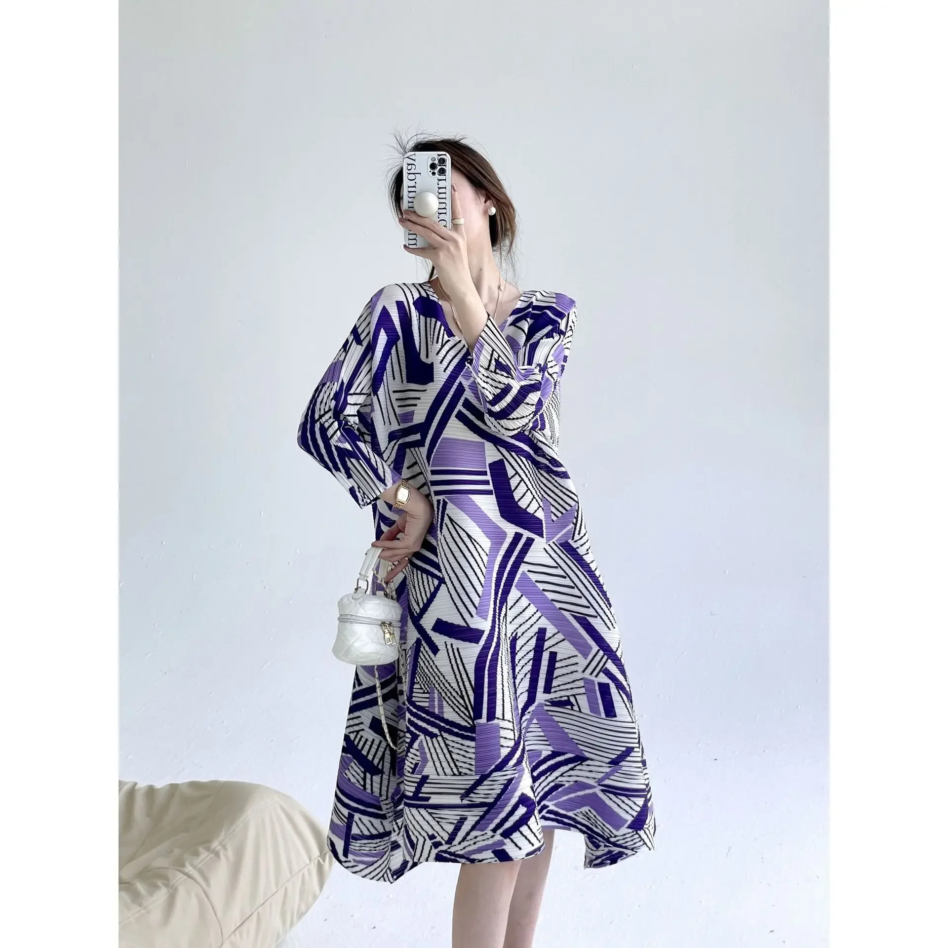 Fashion Elastic Loose Casual Irregular Midi Dress Chic New Solid Printed Women's Pleated Women's Dress Miyake 2025 Summer
Fashion Elastic Loose Casual Irregular Midi Dress Chic New Solid Printed Women's Pleated Women's Dress Miyake 2025 Summer