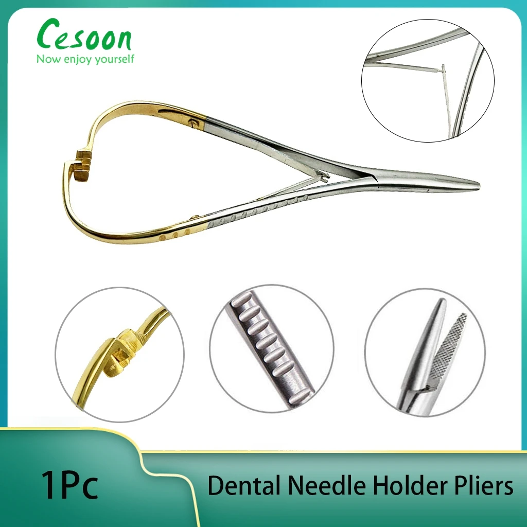 1Pc Dental Needle Holder Tweezers Surgical Orthodontic Stainless Steel Plier With Gold Handle Dental Laboratory Equipment Tool
1Pc Dental Needle Holder Tweezers Surgical Orthodontic Stainless Steel Plier With Gold Handle Dental Laboratory Equipment Tool