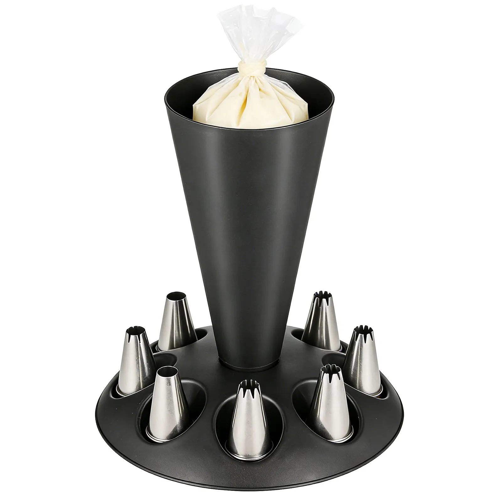 Pastry Bag Stand with Nozzle Slots Baking Pastry Bag Stand for Organizing Piping Bags and Nozzles for Bakers
Pastry Bag Stand with Nozzle Slots Baking Pastry Bag Stand for Organizing Piping Bags and Nozzles for Bakers