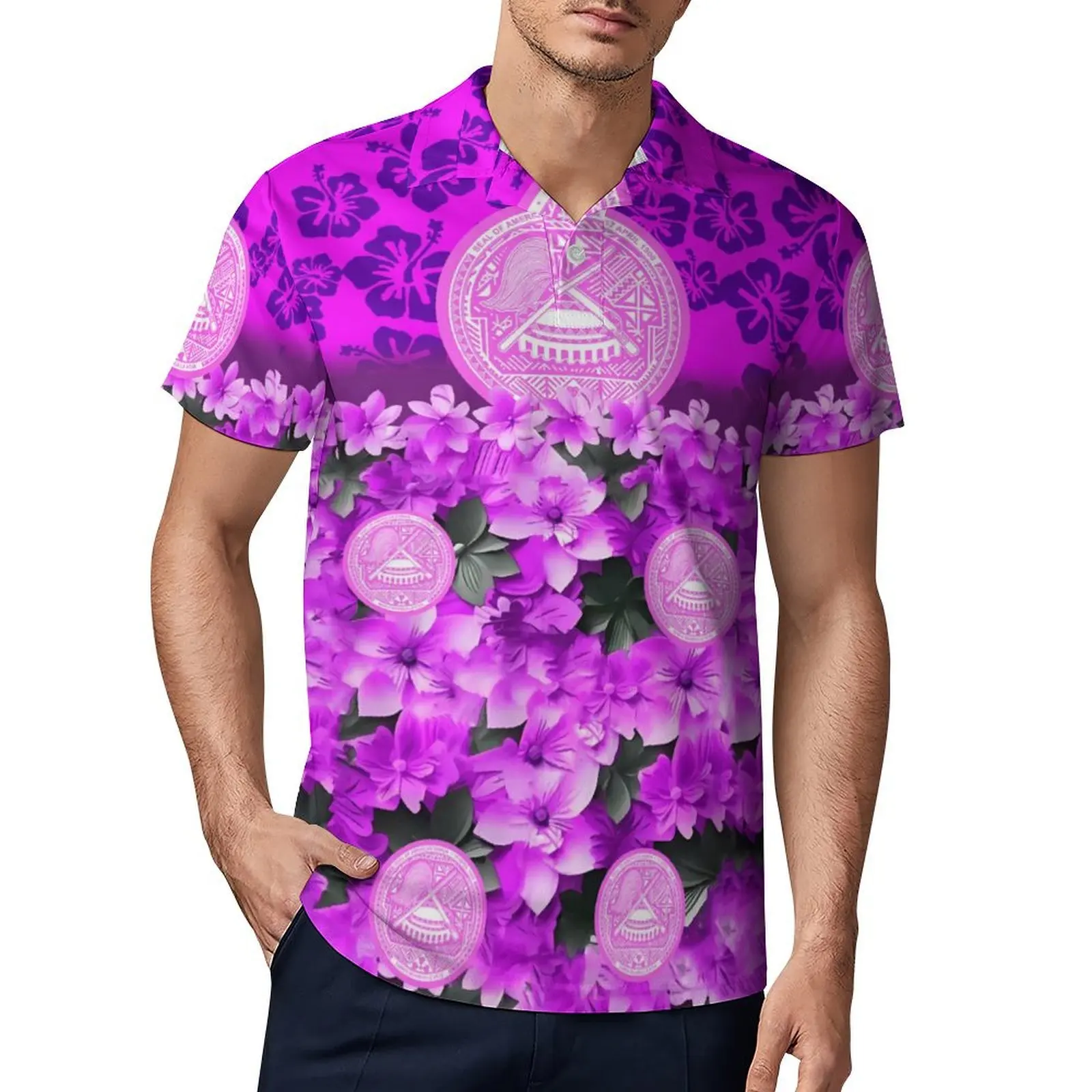 Samoa Printing Lapel Short Sleeve Pullover Casual Polo Shirt Polynesian Traditional Tribal Patterns Men's T-Shirt
Samoa Printing Lapel Short Sleeve Pullover Casual Polo Shirt Polynesian Traditional Tribal Patterns Men's T-Shirt