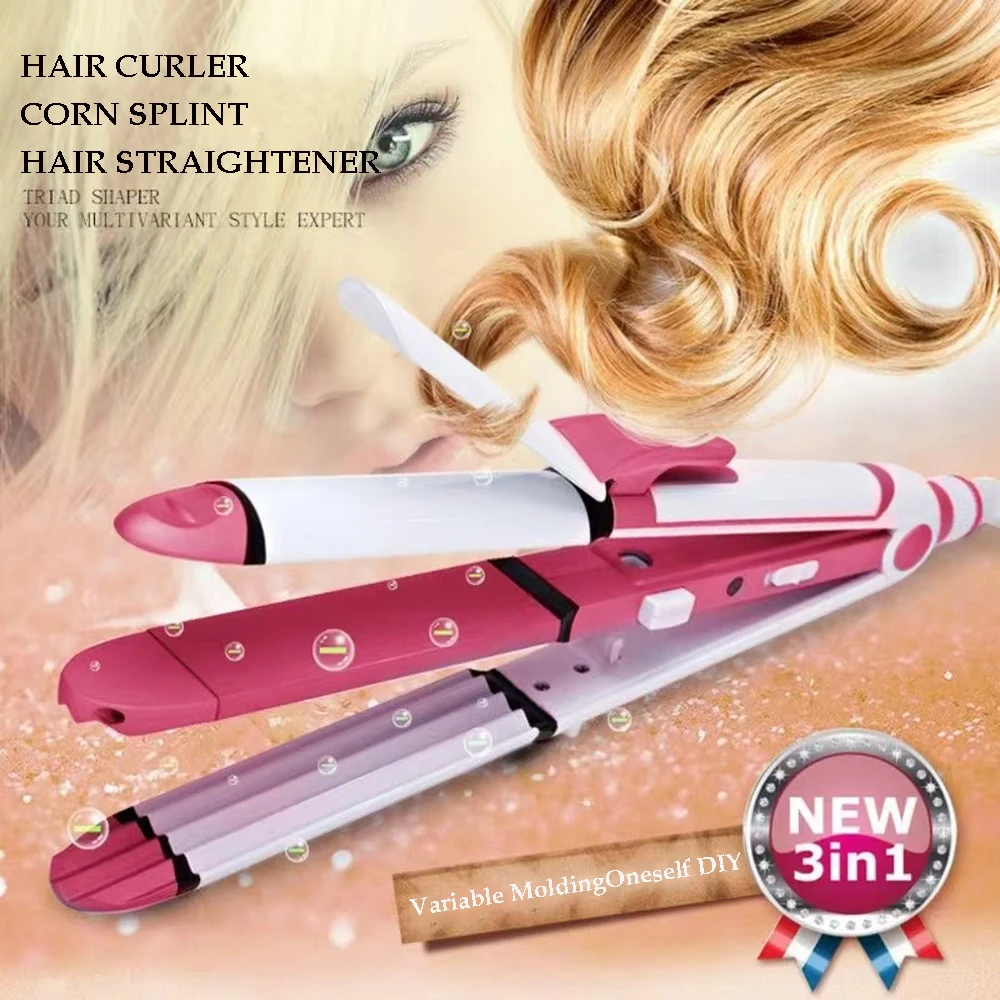 3 In 1 Hair Straightener Hair Curling Iron Multifunction corrugated Flat Iron Corn Plate Hair Flat Iron for Hair Styling
3 In 1 Hair Straightener Hair Curling Iron Multifunction corrugated Flat Iron Corn Plate Hair Flat Iron for Hair Styling
