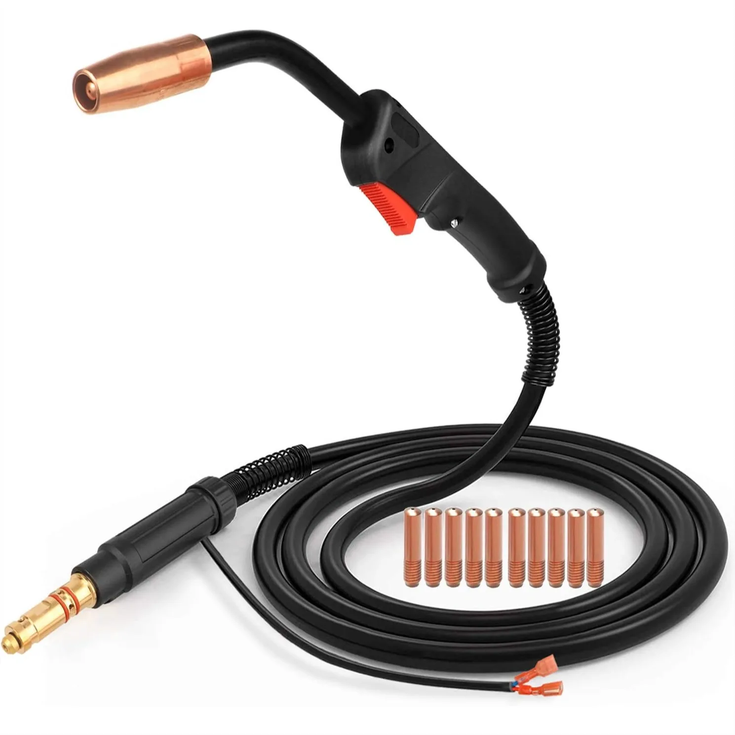 MIG Welding Gun Torch 100Amp 10ft with 10 Contact Tips Replacement for SP-100, SP-125 Plus
MIG Welding Gun Torch 100Amp 10ft with 10 Contact Tips Replacement for SP-100, SP-125 Plus
