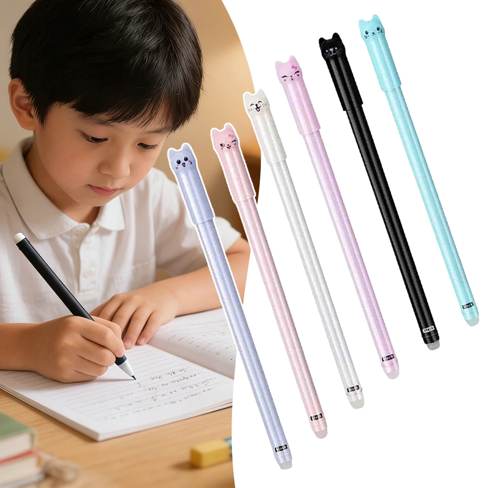 4/6pcs Pens 0.5mm Cute Cat Erasable Pen Set Blue Black Ink Gel Pens Ballpoint Stationery Pen Supplies Office Pencils Writing
4/6pcs Pens 0.5mm Cute Cat Erasable Pen Set Blue Black Ink Gel Pens Ballpoint Stationery Pen Supplies Office Pencils Writing