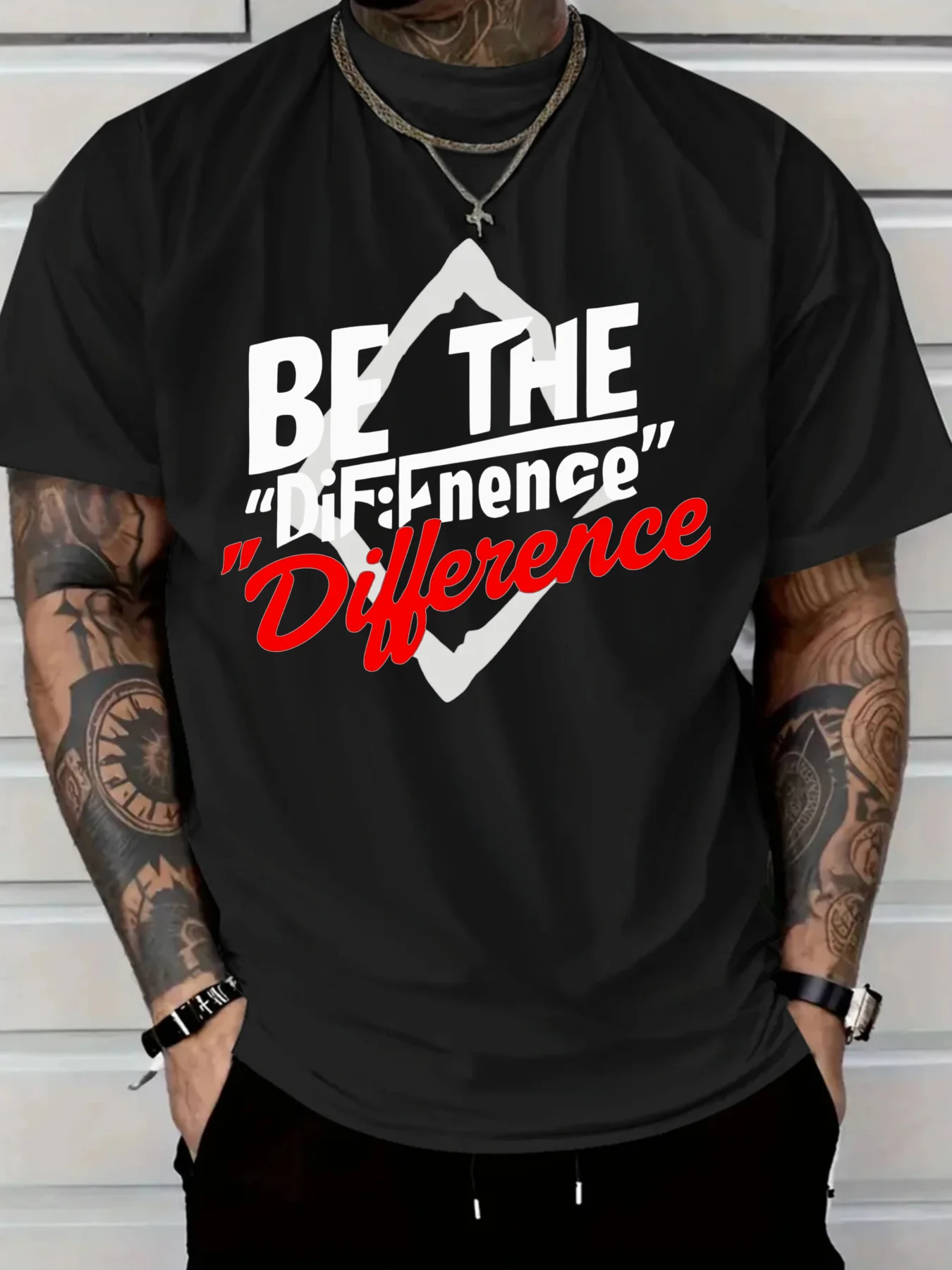 Мужская футболка из чистого хлопка с мотивационным принтом BE THE Difference, удобная футболка для повседневной одежды на открытом воздухе, повседневные футболки на каждый день
Мужская футболка из чистого хлопка с мотивационным принтом BE THE Difference, удобная футболка для повседневной одежды на открытом воздухе, повседневные футболки на каждый день