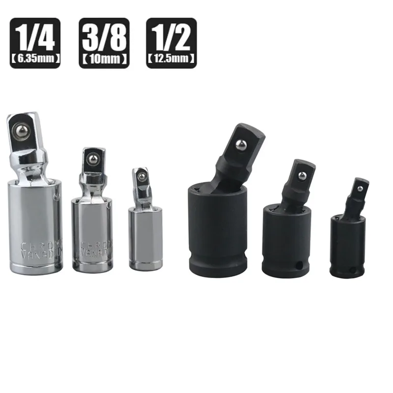 360 Degree Swivel Knuckle Joint 1/2" 1/4"3/8"Pneumatic Universal Joint Electric Wrench Socket Adapter Hand Tool
360 Degree Swivel Knuckle Joint 1/2" 1/4"3/8"Pneumatic Universal Joint Electric Wrench Socket Adapter Hand Tool