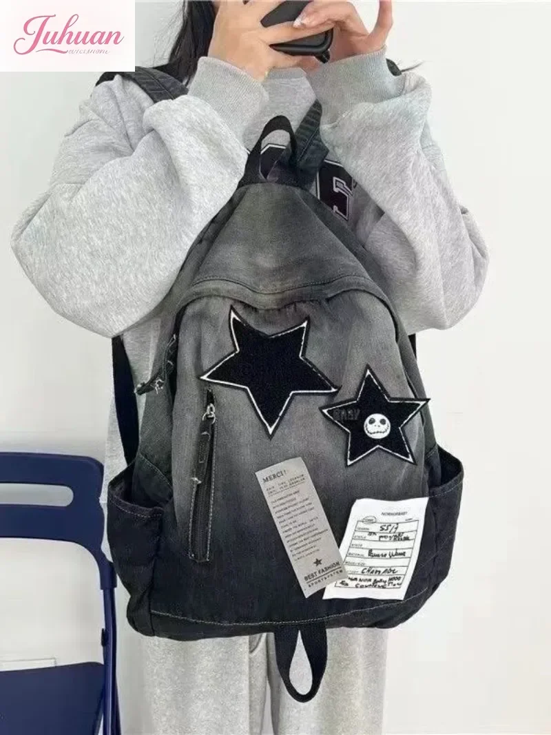 Летний универсальный крутой рюкзак Bolsa Mujer Y2k, подростковая модная парусиновая повседневная сумка, популярные модные школьные сумки с пятью звездами
Летний универсальный крутой рюкзак Bolsa Mujer Y2k, подростковая модная парусиновая повседневная сумка, популярные модные школьные сумки с пятью звездами