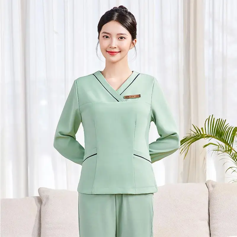 Beauty Salon Workwear Women Loose Temperament Foot Bath Health Center Foot Therapy Beautician Spa Technician Long Sleeved Suit
Beauty Salon Workwear Women Loose Temperament Foot Bath Health Center Foot Therapy Beautician Spa Technician Long Sleeved Suit