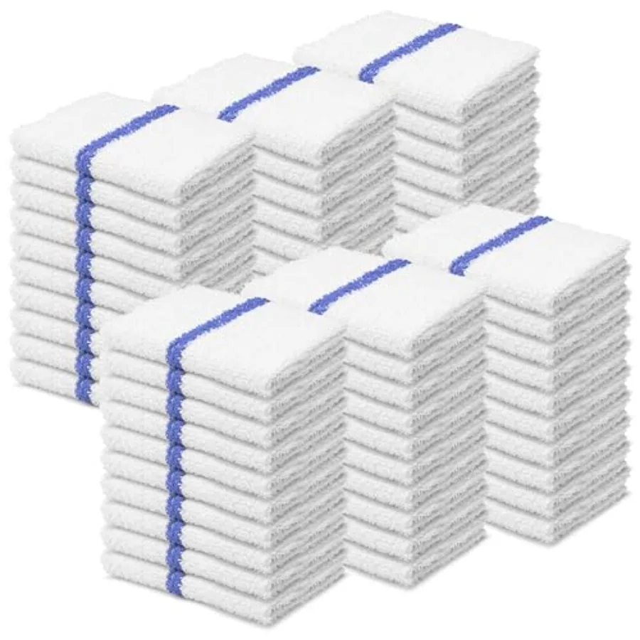 Набор из 60 кухонных полотенец Bar Mops Stripe, 16x19, универсальные, для дома, ресторанов и уборки, белые, впитывающие, для мытья посуды
Набор из 60 кухонных полотенец Bar Mops Stripe, 16x19, универсальные, для дома, ресторанов и уборки, белые, впитывающие, для мытья посуды