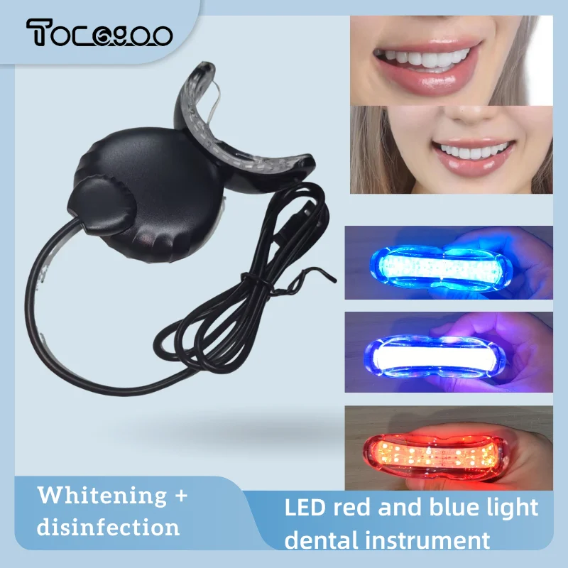 Red and blue portable LED wireless magnetic charging dental instrument for treating oral pain and yellow teeth
Red and blue portable LED wireless magnetic charging dental instrument for treating oral pain and yellow teeth