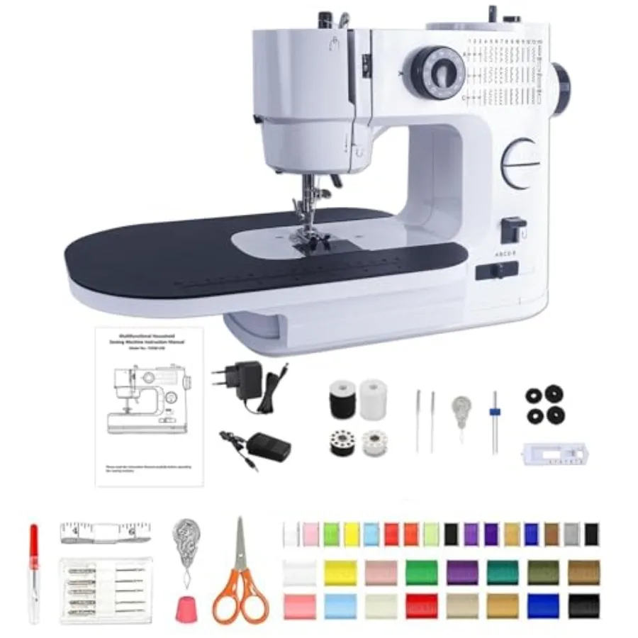 Sewing Machine with Extension Table, 39 Built-in Stitches, LED Light 2-Speed Foot Pedal, and Accessories Kit for Home DIY Proje
Sewing Machine with Extension Table, 39 Built-in Stitches, LED Light 2-Speed Foot Pedal, and Accessories Kit for Home DIY Proje