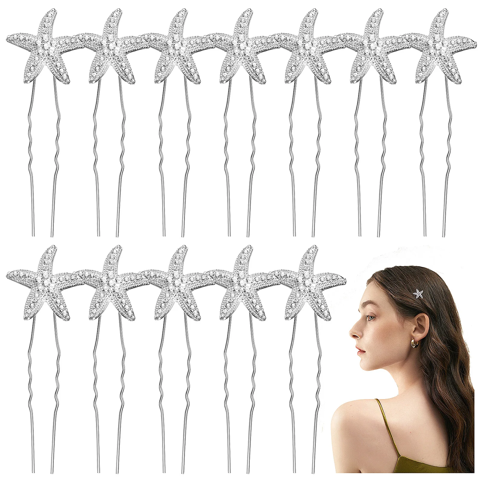 12 Pcs Rhinestone Star Hairpins Lightweight Comfortable Wedding Bridesmaid Bridal Hair Clips For Women Prom Party Night Out
12 Pcs Rhinestone Star Hairpins Lightweight Comfortable Wedding Bridesmaid Bridal Hair Clips For Women Prom Party Night Out