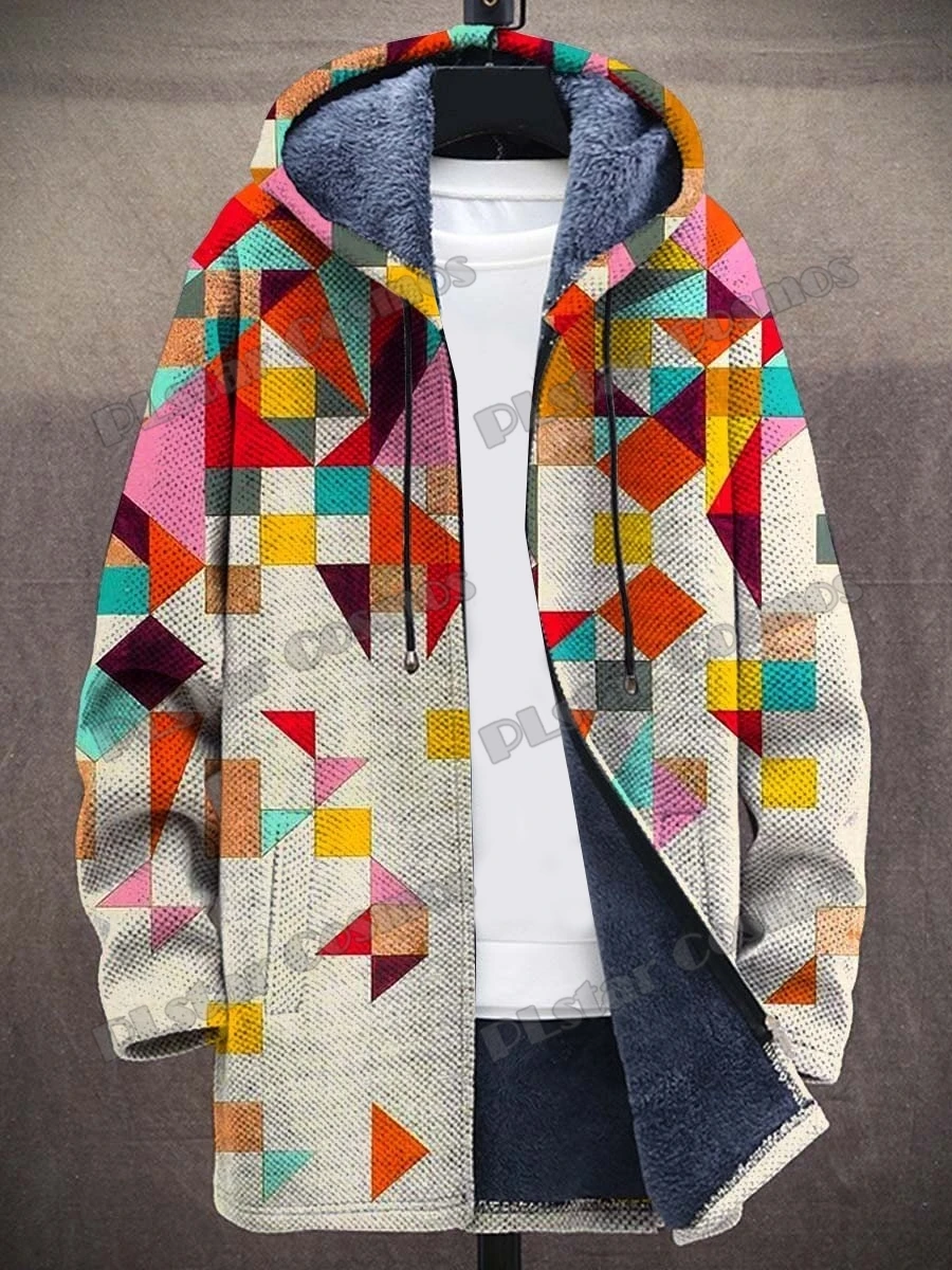 Color Geometric Patterns Retro Art 3D Printed Men's Fashion Plush Thick Hooded Coat Winter Casual Warm zipper jacket CM05
Color Geometric Patterns Retro Art 3D Printed Men's Fashion Plush Thick Hooded Coat Winter Casual Warm zipper jacket CM05