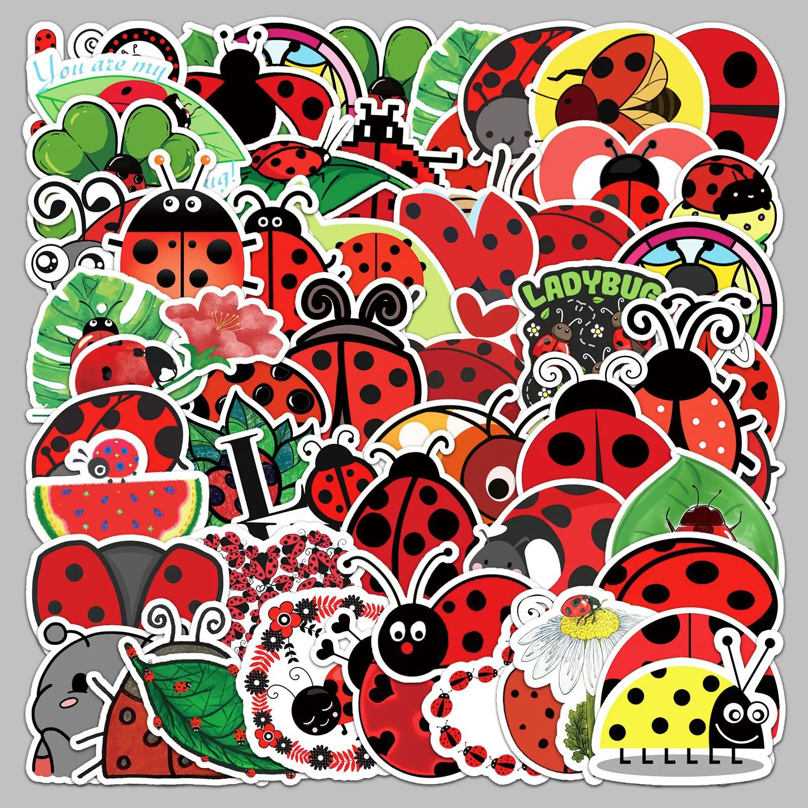 50pcs Cartoon Cute Seven Stars Ladybird Insect Series Graffiti Stickers Suitable For Helmet Desktop Wall Decoration DIY Stickers
50pcs Cartoon Cute Seven Stars Ladybird Insect Series Graffiti Stickers Suitable For Helmet Desktop Wall Decoration DIY Stickers