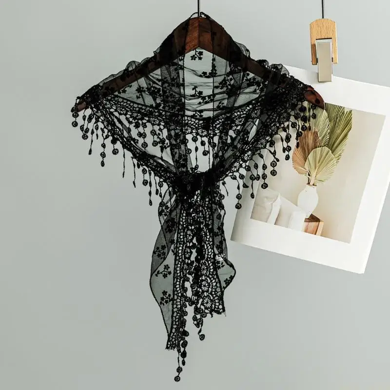 31BF Black Lace Hair Covering Scarf For Contemporary Wedding Ceremony Outfits
31BF Black Lace Hair Covering Scarf For Contemporary Wedding Ceremony Outfits