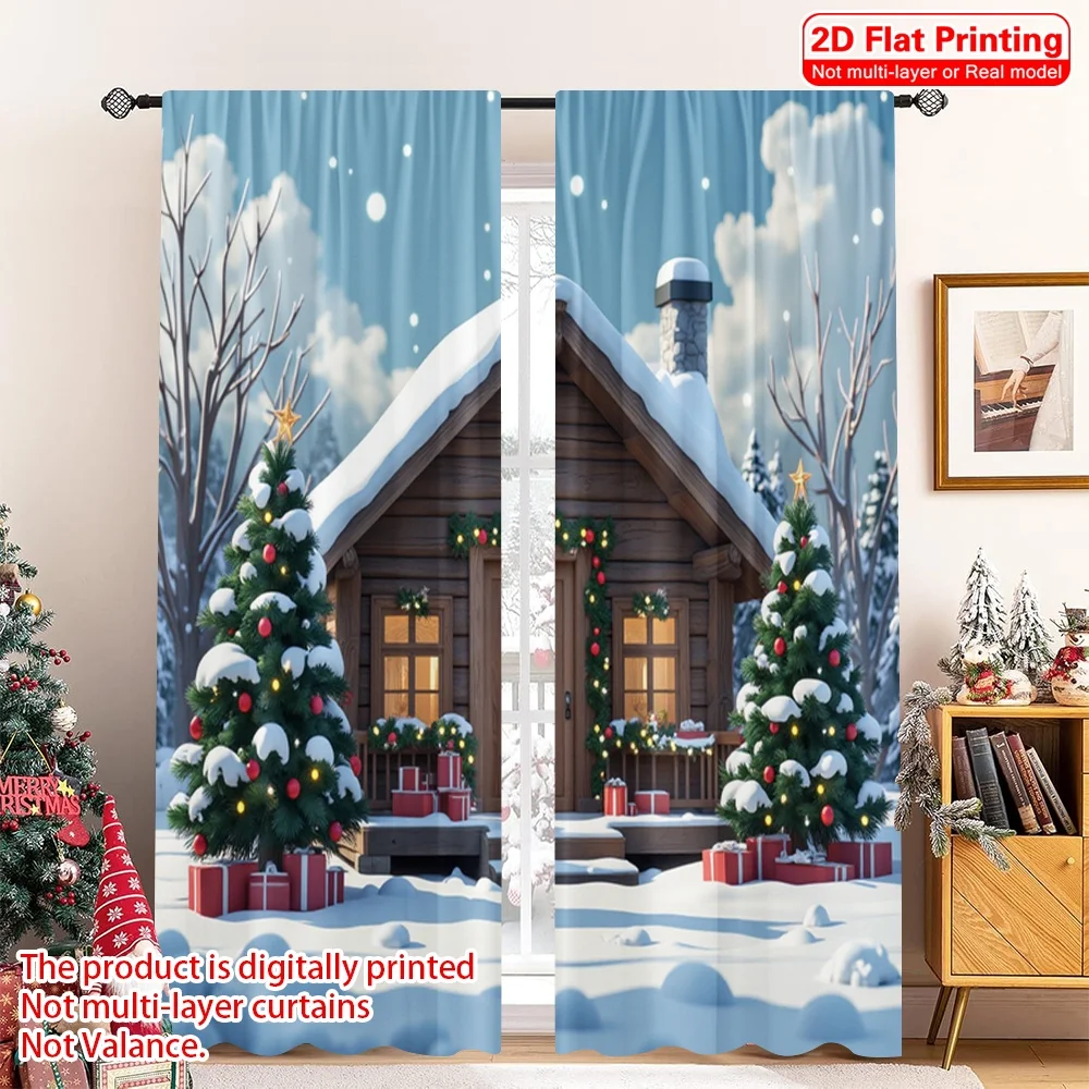 2pcs 2D flat printing Merry Christmas Popular Window Curtains Cozy Cabin Christmas Snow Gifts 100% Polyester Without Electricity
2pcs 2D flat printing Merry Christmas Popular Window Curtains Cozy Cabin Christmas Snow Gifts 100% Polyester Without Electricity