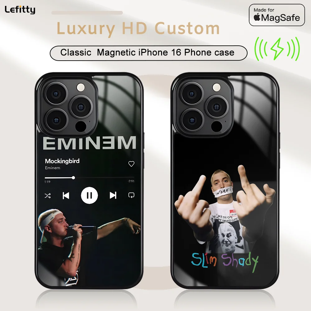 Super Rapper E-Eminems Phone Case For IPhone 16 15 14 13 12 11 Pro Max Plus Mini Magnetic Magsafe Wireless Charging Cover
Super Rapper E-Eminems Phone Case For IPhone 16 15 14 13 12 11 Pro Max Plus Mini Magnetic Magsafe Wireless Charging Cover