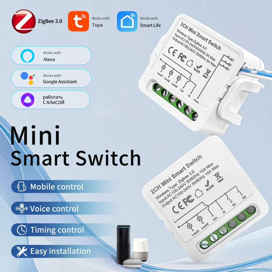 Tuya Zigbee 3.0 Smart Dimmers Switch Light Dimmer LED Switches Smart Life Works with Alexa Google Home Remote Breaker 100-240V
Tuya Zigbee 3.0 Smart Dimmers Switch Light Dimmer LED Switches Smart Life Works with Alexa Google Home Remote Breaker 100-240V