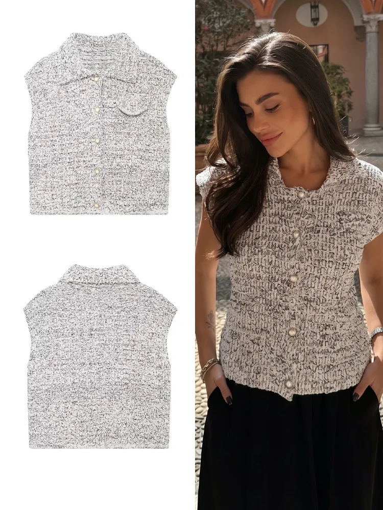 HH Women Casual Knitted Vest Lapel Pocket Single Breasted Sleeveless Autumn Warm Gray Sweater Vest 2026 Festival Commuting Wear
HH Women Casual Knitted Vest Lapel Pocket Single Breasted Sleeveless Autumn Warm Gray Sweater Vest 2026 Festival Commuting Wear