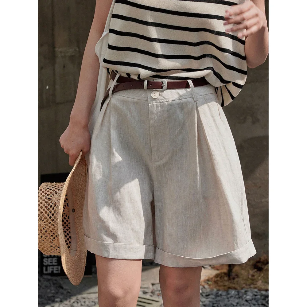 Summer Korea Style Lazy Linen Curled Shorts Wide Leg Loose Slim Casual Hot Pants For Women
Summer Korea Style Lazy Linen Curled Shorts Wide Leg Loose Slim Casual Hot Pants For Women