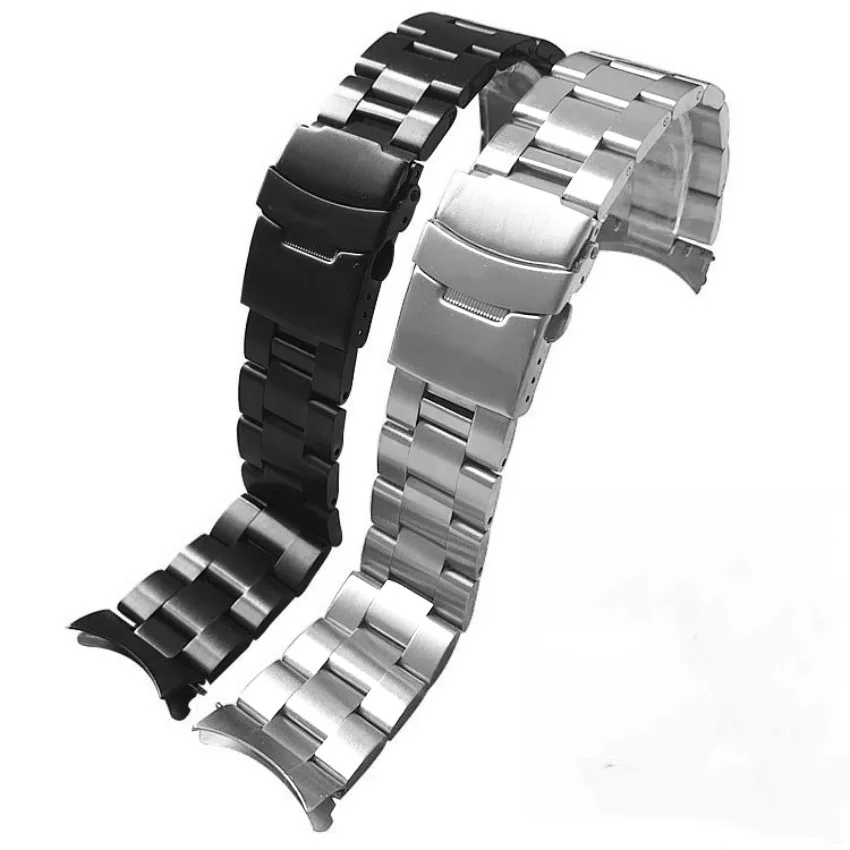20mm 22mm Solid Stainless Steel Strap Curved End Folding Buckle Men Metal Replacement Band Bracelet Watch Accessories for Seiko
20mm 22mm Solid Stainless Steel Strap Curved End Folding Buckle Men Metal Replacement Band Bracelet Watch Accessories for Seiko