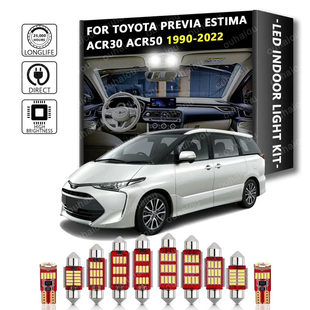 Interior LED For Toyota Previa Estima ACR30 ACR50 1990-2016 2017 2018 2019 2020 2021 2022 Canbus Car Dome Map Trunk Sun Visor Li
Interior LED For Toyota Previa Estima ACR30 ACR50 1990-2016 2017 2018 2019 2020 2021 2022 Canbus Car Dome Map Trunk Sun Visor Li