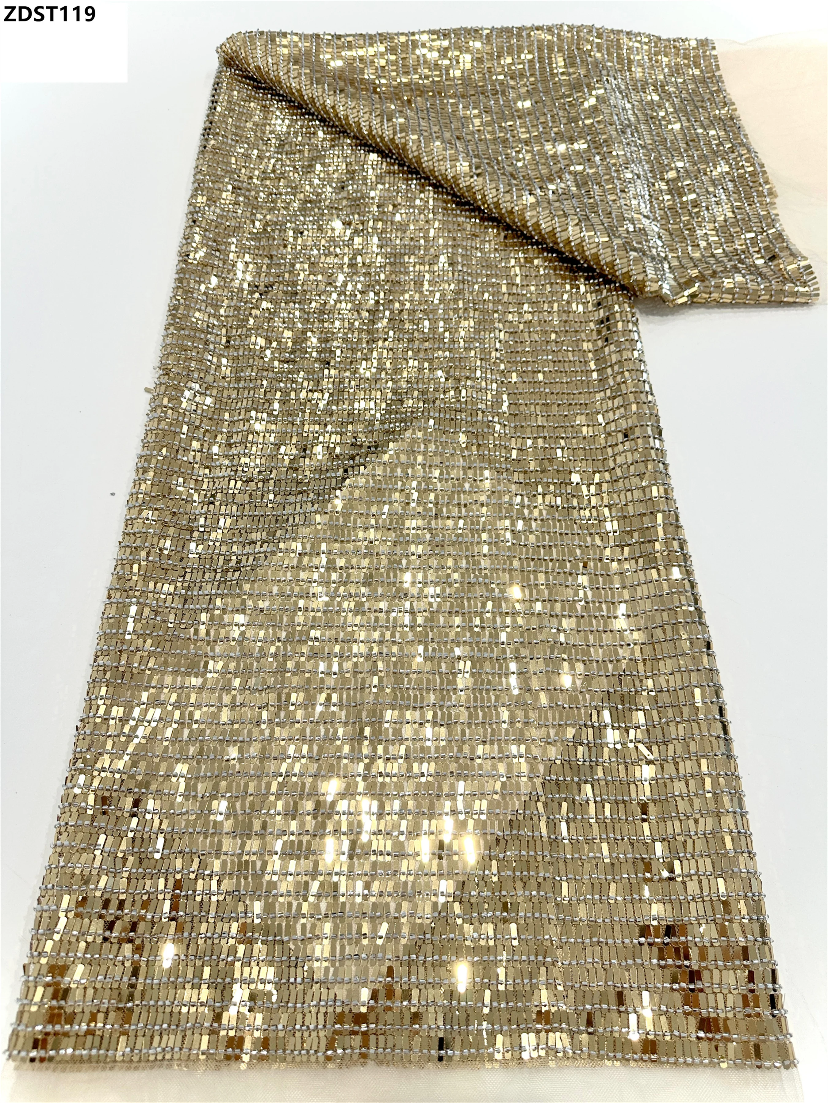Latest Gold Color Heavy Sequins African Luxury Sequins Nigerian Lace Fabric Wedding Bridal Solid Color Embroidery French Tulle
Latest Gold Color Heavy Sequins African Luxury Sequins Nigerian Lace Fabric Wedding Bridal Solid Color Embroidery French Tulle