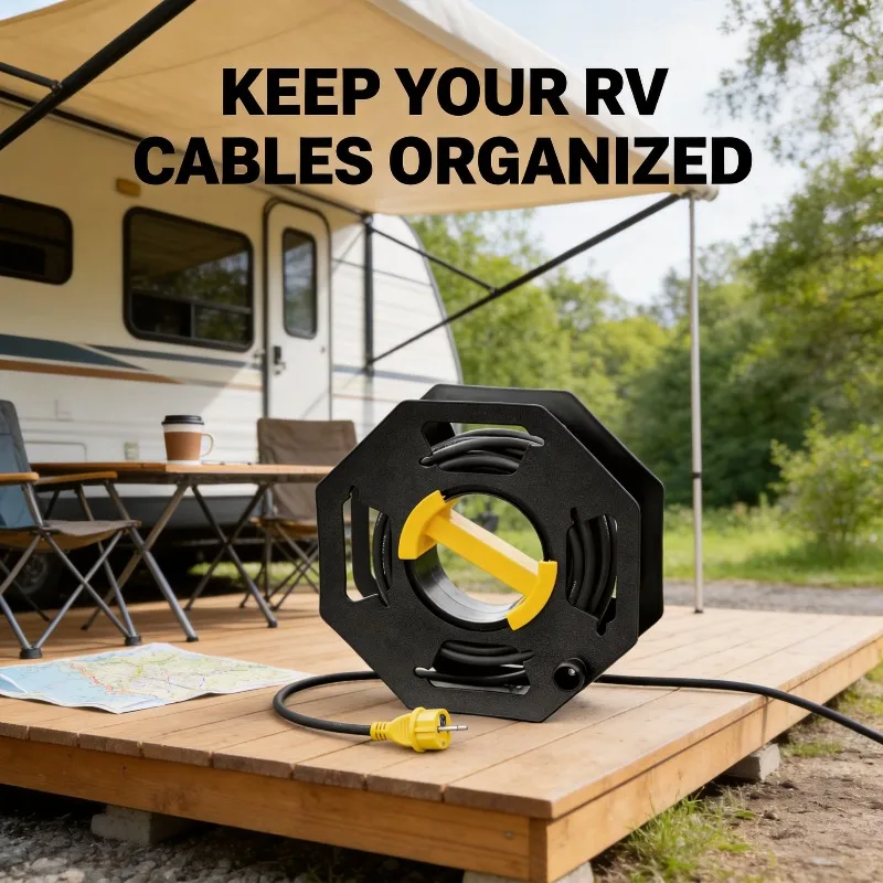 34M Cord Winder Reel Outdoor Cable Holder Wire Sorter for Caravan Yacht RV Camping Practical Wire Arrangement & Management Tools
34M Cord Winder Reel Outdoor Cable Holder Wire Sorter for Caravan Yacht RV Camping Practical Wire Arrangement & Management Tools