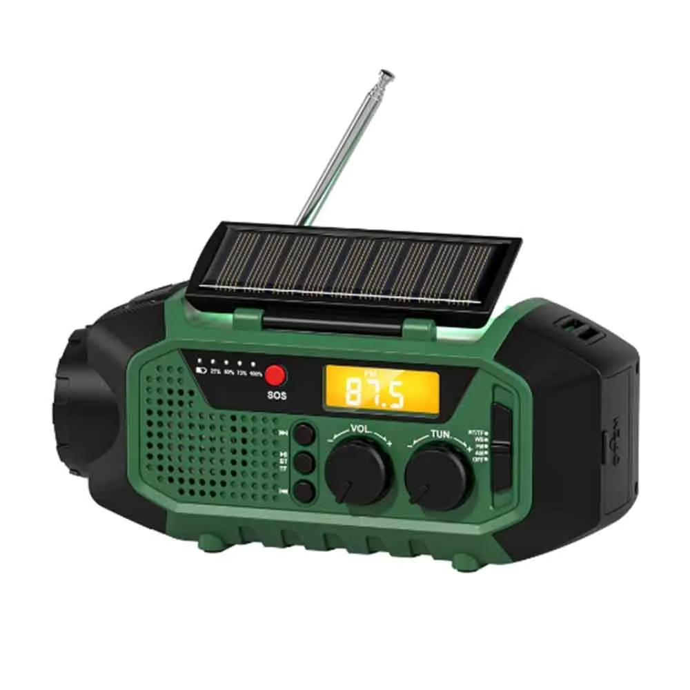 USB Charger Solar Power Emergency Radio with Flashlight SOS Alarm Hand Crank Radio Multifunctional Power Bank Bluetooth Speaker
USB Charger Solar Power Emergency Radio with Flashlight SOS Alarm Hand Crank Radio Multifunctional Power Bank Bluetooth Speaker