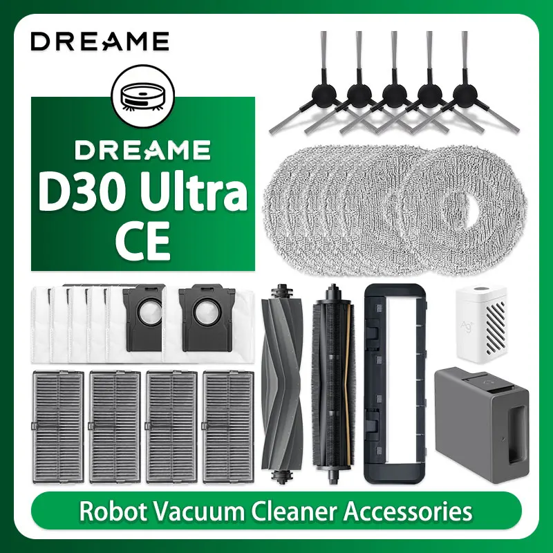 Dreame D30 Ultra / D30 Ultra CE Robot Vacuum Cleaner Accessories Main Side Brush Mop Cloth Hepa Filter Dust Bag Spare Parts
Dreame D30 Ultra / D30 Ultra CE Robot Vacuum Cleaner Accessories Main Side Brush Mop Cloth Hepa Filter Dust Bag Spare Parts