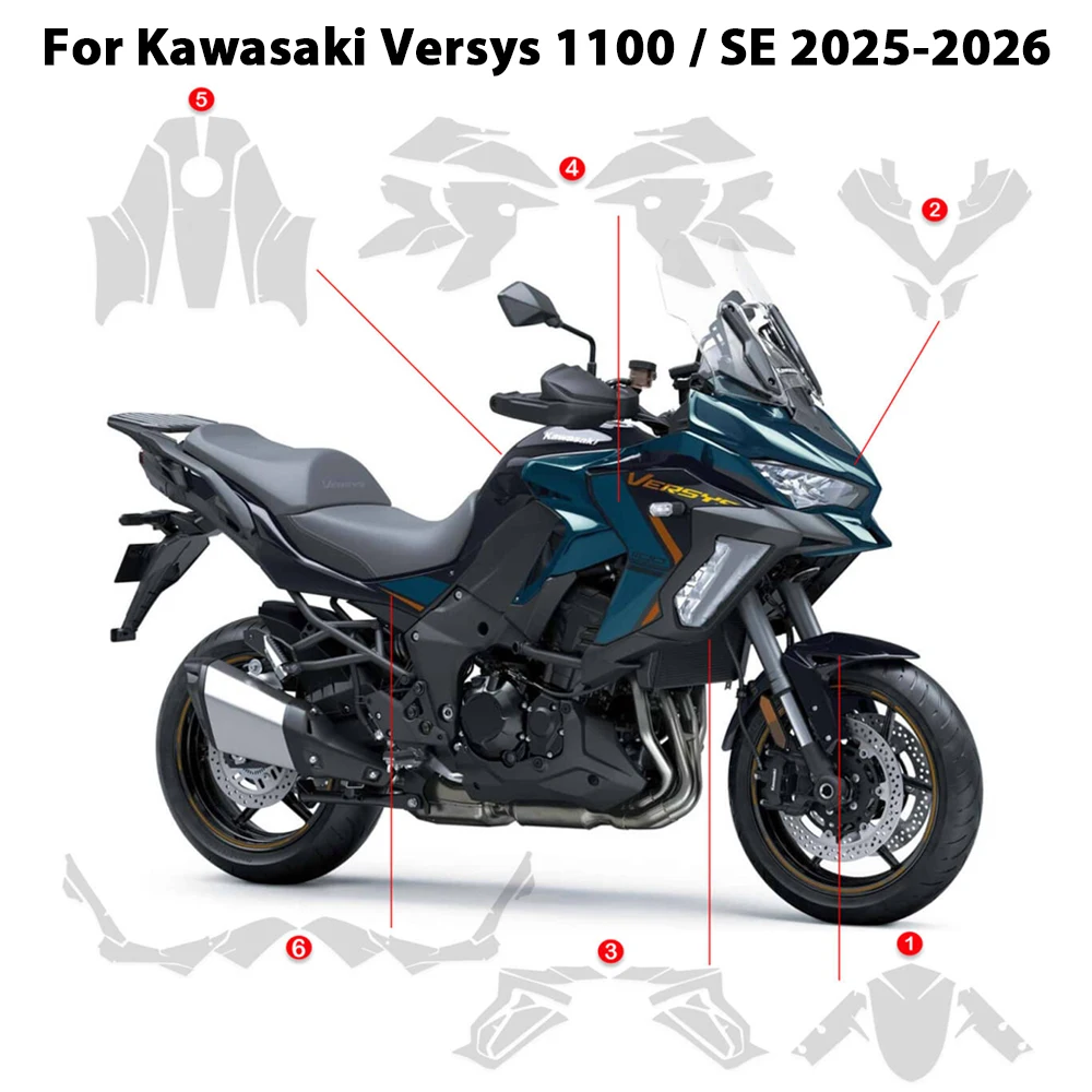 Защитная пленка из ТПУ для мотоцикла Versys 1000 PPF для Kawasaki VERSYS 1100 SE 2025-2026, комплект самовосстанавливающейся пленки
Защитная пленка из ТПУ для мотоцикла Versys 1000 PPF для Kawasaki VERSYS 1100 SE 2025-2026, комплект самовосстанавливающейся пленки