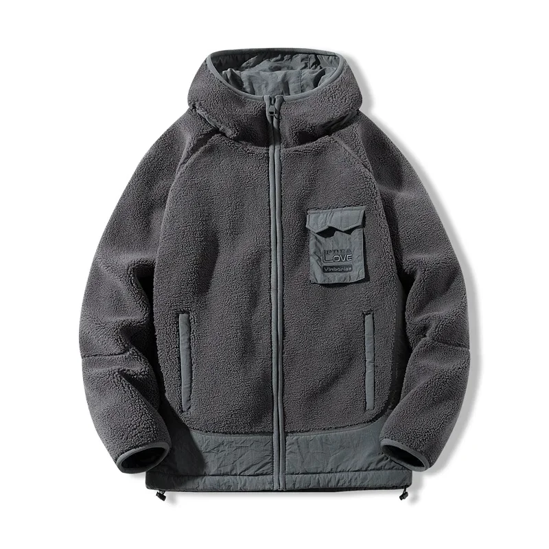 Men's Winter New Plush and Thick Fleece Lamb Cashmere Cotton Jacket Trend Hooded Cotton Jacket
Men's Winter New Plush and Thick Fleece Lamb Cashmere Cotton Jacket Trend Hooded Cotton Jacket