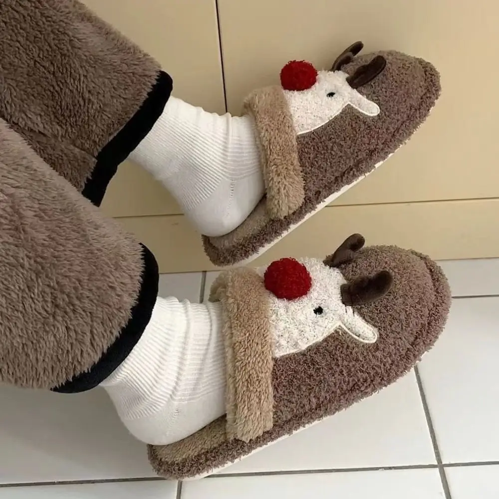 Cartoon Elk Christmas Plush Slippers Anti Slip Durable Winter Indoor Slippers Fluffy Comfortable Home Slippers Women Indoor
Cartoon Elk Christmas Plush Slippers Anti Slip Durable Winter Indoor Slippers Fluffy Comfortable Home Slippers Women Indoor