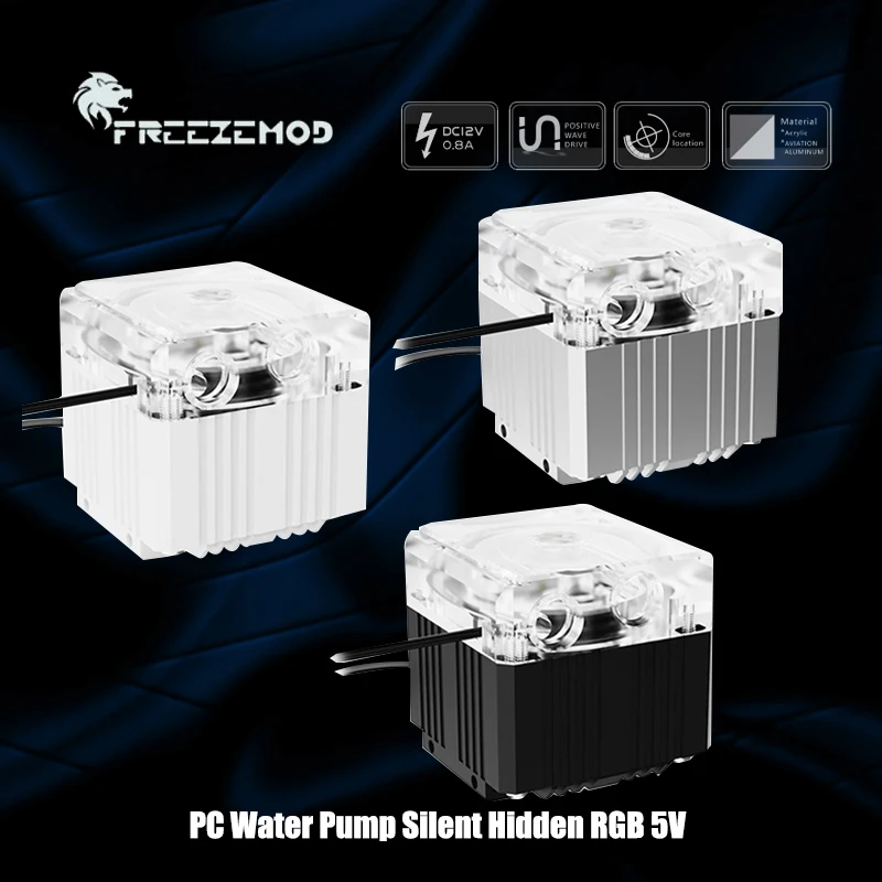 FREEZEMOD PC Водяной насос Бесшумный скрытый RGB 5 В, Алюминиевая броня Поддержка 4-контактный ШИМ 3,5 м Подъемник 650 л/ч, Черный/Серебристый/Белый PU-EF4
FREEZEMOD PC Водяной насос Бесшумный скрытый RGB 5 В, Алюминиевая броня Поддержка 4-контактный ШИМ 3,5 м Подъемник 650 л/ч, Черный/Серебристый/Белый PU-EF4